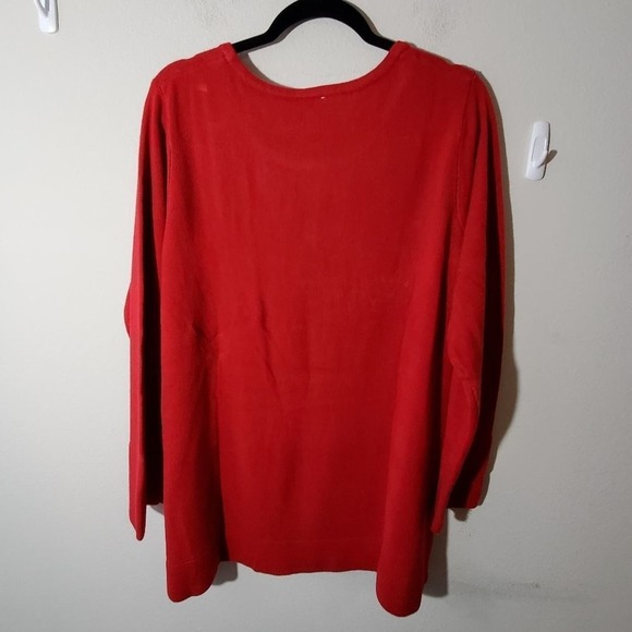 BEDFORD Fair red zippered tunic length sweater‎ plus size 1X - Picture 2 of 5